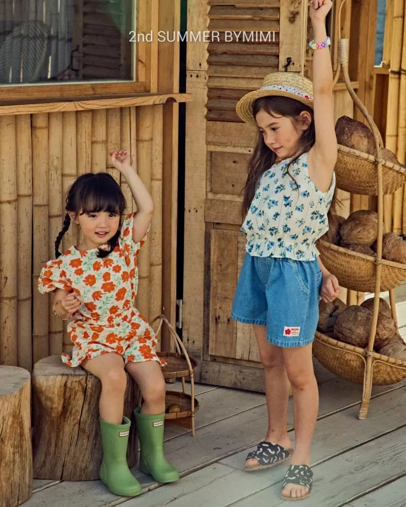Bymimi - Korean Children Fashion - #kidsshorts - Eyelet Sleeveless - 5