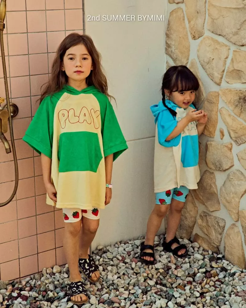 Bymimi - Korean Children Fashion - #kidsshorts - Beach Hoody Gawn - 2