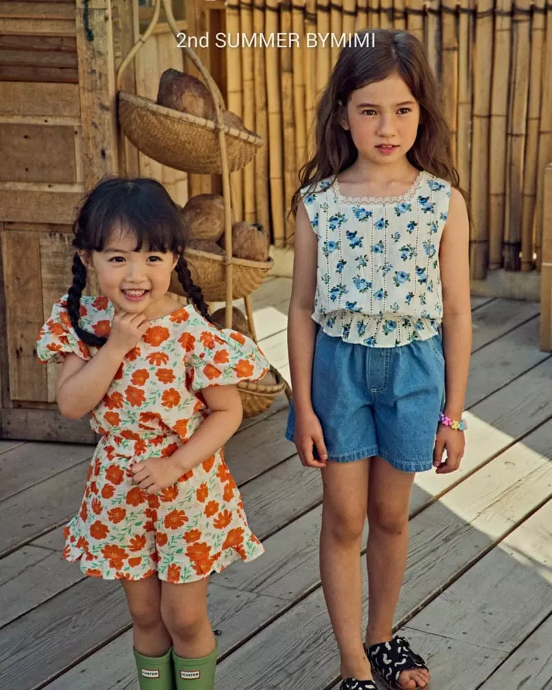 Bymimi - Korean Children Fashion - #kidzfashiontrend - Eyelet Sleeveless - 7