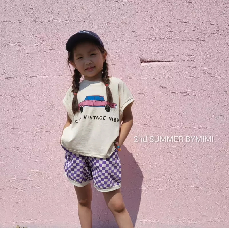 Bymimi - Korean Children Fashion - #littlefashionista - Aqua Check Shorts