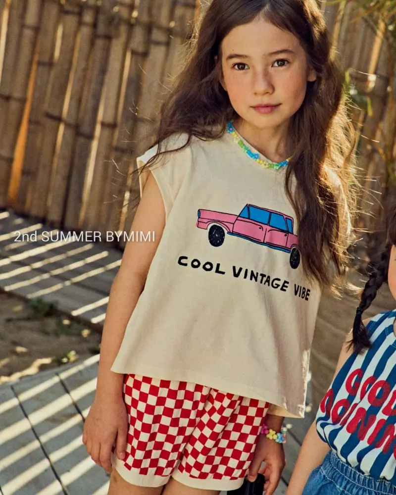 Bymimi - Korean Children Fashion - #stylishchildhood - Aqua Check Shorts - 7