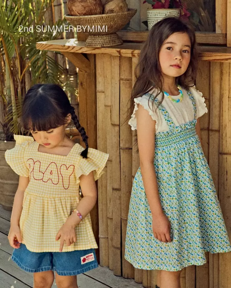Bymimi - Korean Children Fashion - #stylishchildhood - Dungarees Smocked One-piece - 2