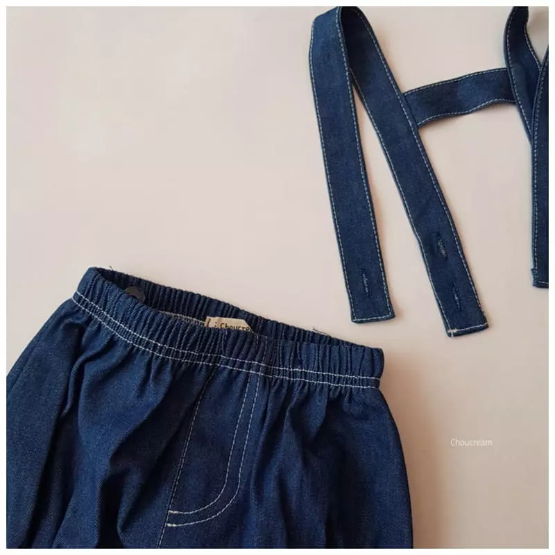 Choucream - Korean Baby Fashion - #babyboutique - Denim Dungarees Bloomer - 11