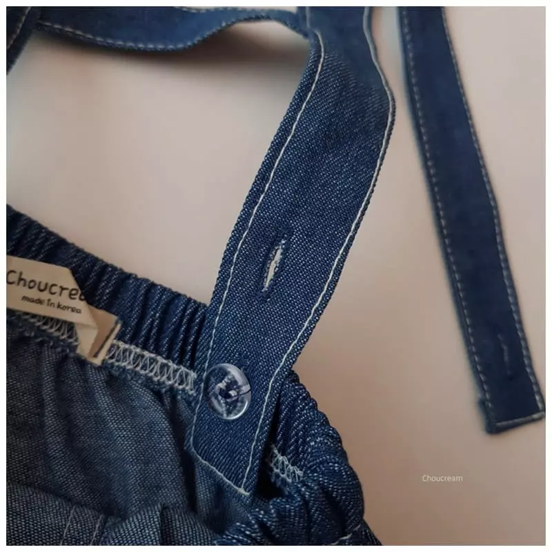 Choucream - Korean Baby Fashion - #babyboutique - Denim Dungarees Bloomer - 12