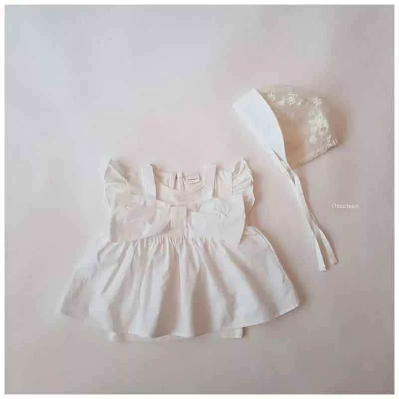 Choucream - Korean Baby Fashion - #babyboutique - Big Ribbon Blouse - 7