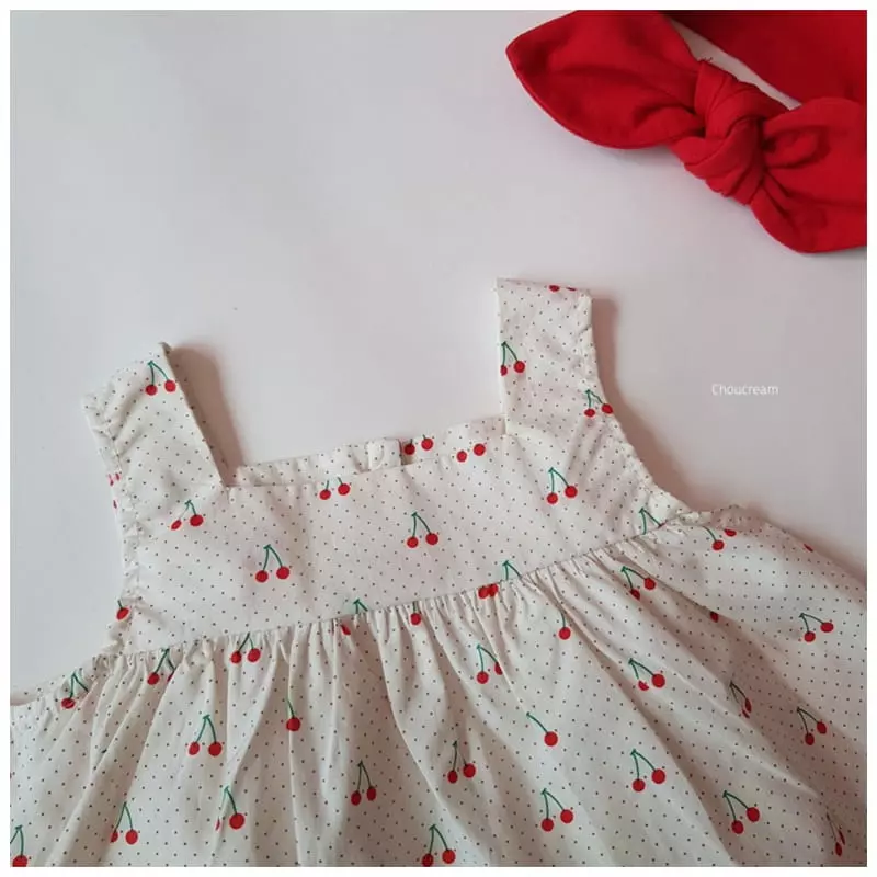 Choucream - Korean Baby Fashion - #babyboutiqueclothing - Cherry Cherry Top Bottom Set - 3
