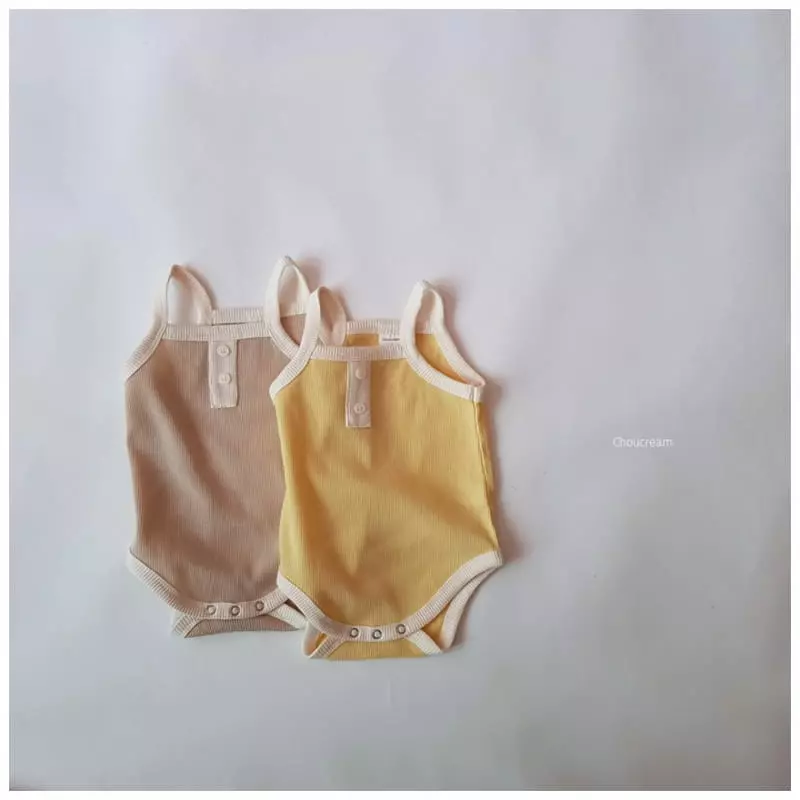 Choucream - Korean Baby Fashion - #babyboutiqueclothing - Waffle Sleeveless Bodysuit - 2