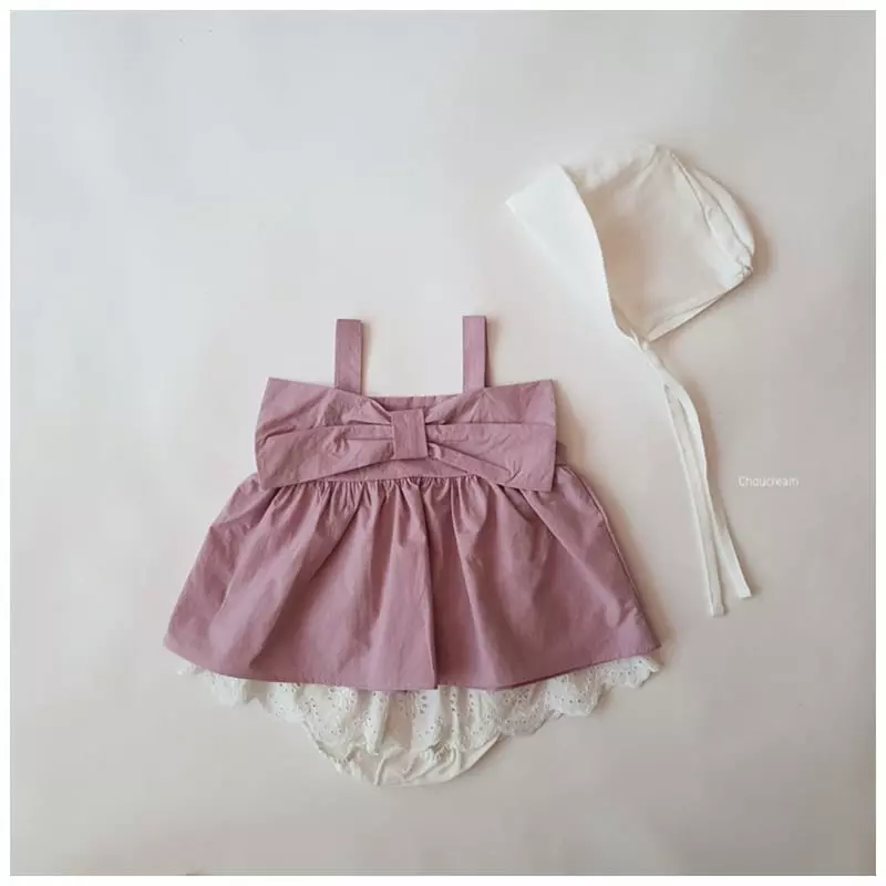 Choucream - Korean Baby Fashion - #babygirlfashion - Big Ribbon Blouse - 12
