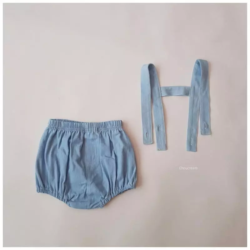 Choucream - Korean Baby Fashion - #babylifestyle - Denim Dungarees Bloomer - 3