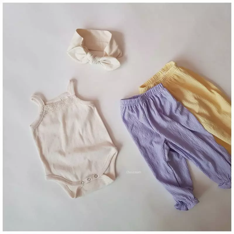 Choucream - Korean Baby Fashion - #babyootd - Lace Sleeveless Bodysuit - 8