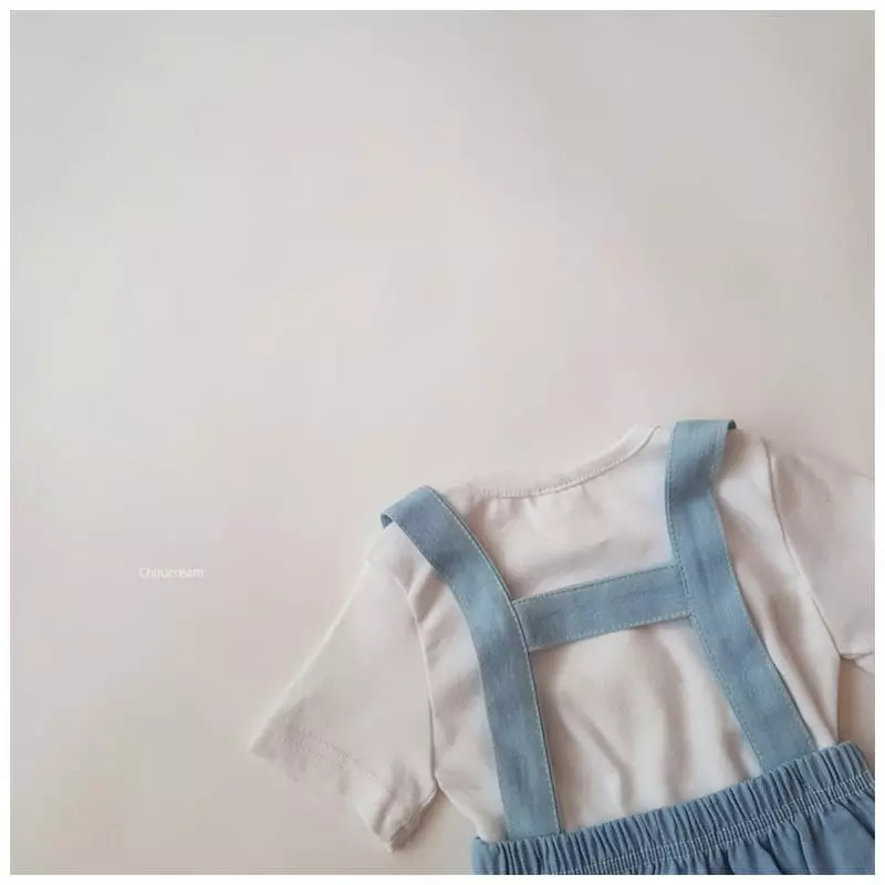 Choucream - Korean Baby Fashion - #babyootd - Denim Dungarees Bloomer - 5