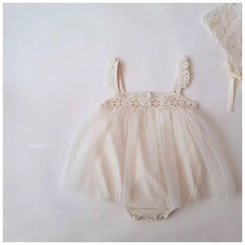 Choucream - Korean Baby Fashion - #babyootd - Lace Sha Bodysuit - 3