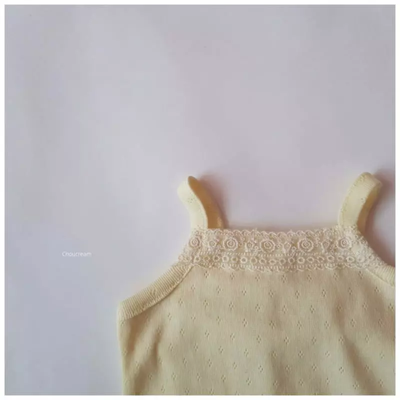 Choucream - Korean Baby Fashion - #babyoutfit - Lace Sleeveless Bodysuit - 10