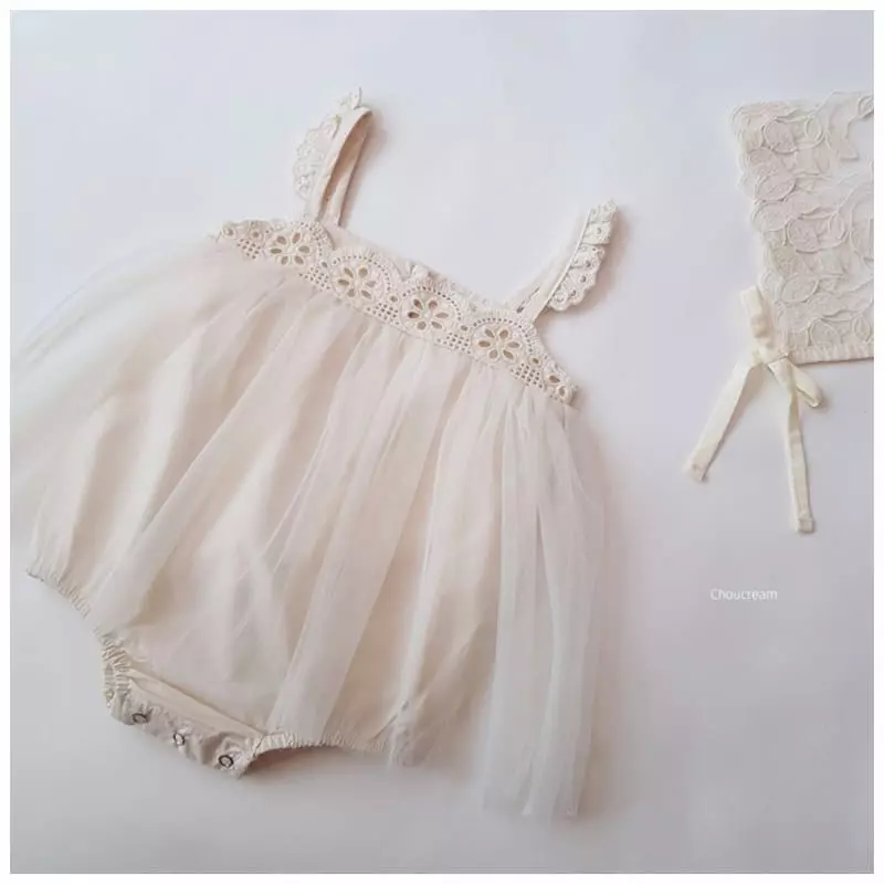 Choucream - Korean Baby Fashion - #babyootd - Lace Sha Bodysuit - 4