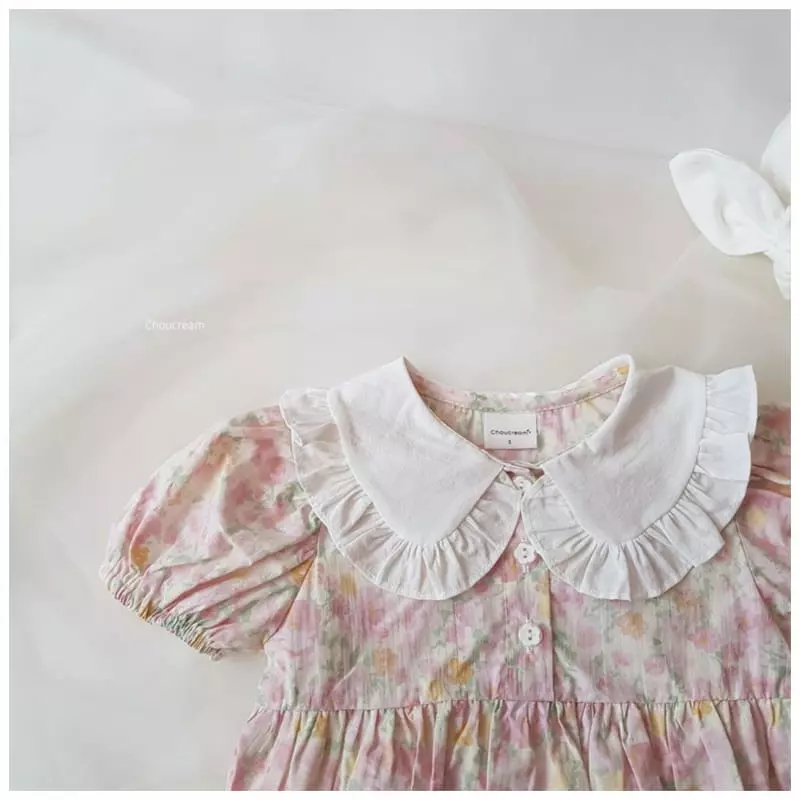 Choucream - Korean Baby Fashion - #babyoutfit - Lady Collar Bodysuit - 2