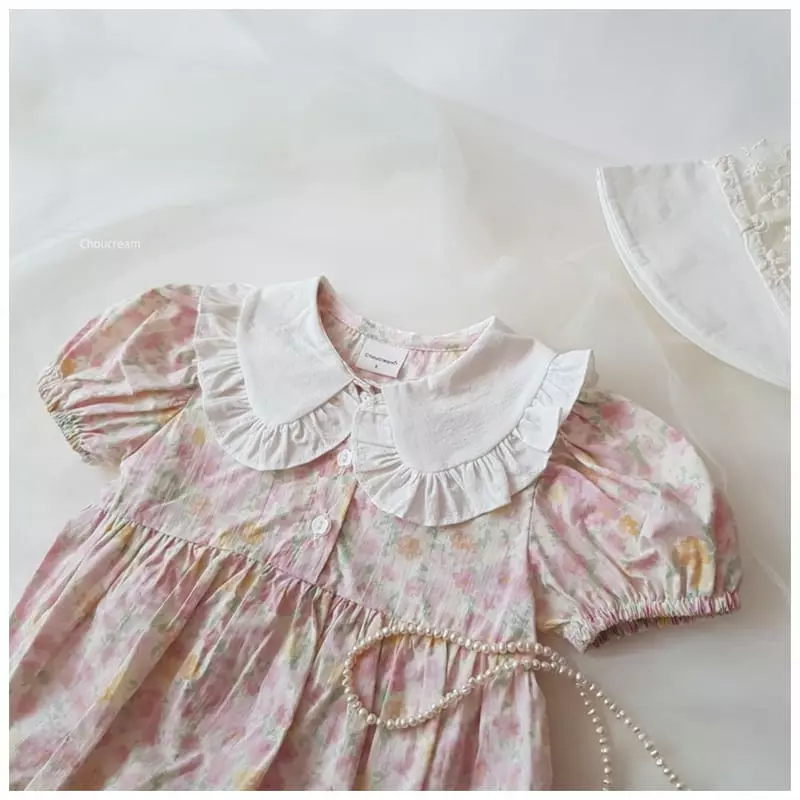 Choucream - Korean Baby Fashion - #babyoutfit - Lady Collar Bodysuit - 3