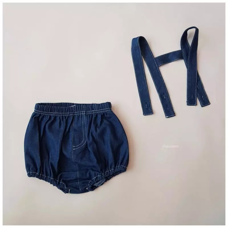 Choucream - Korean Baby Fashion - #babywear - Denim Dungarees Bloomer - 8