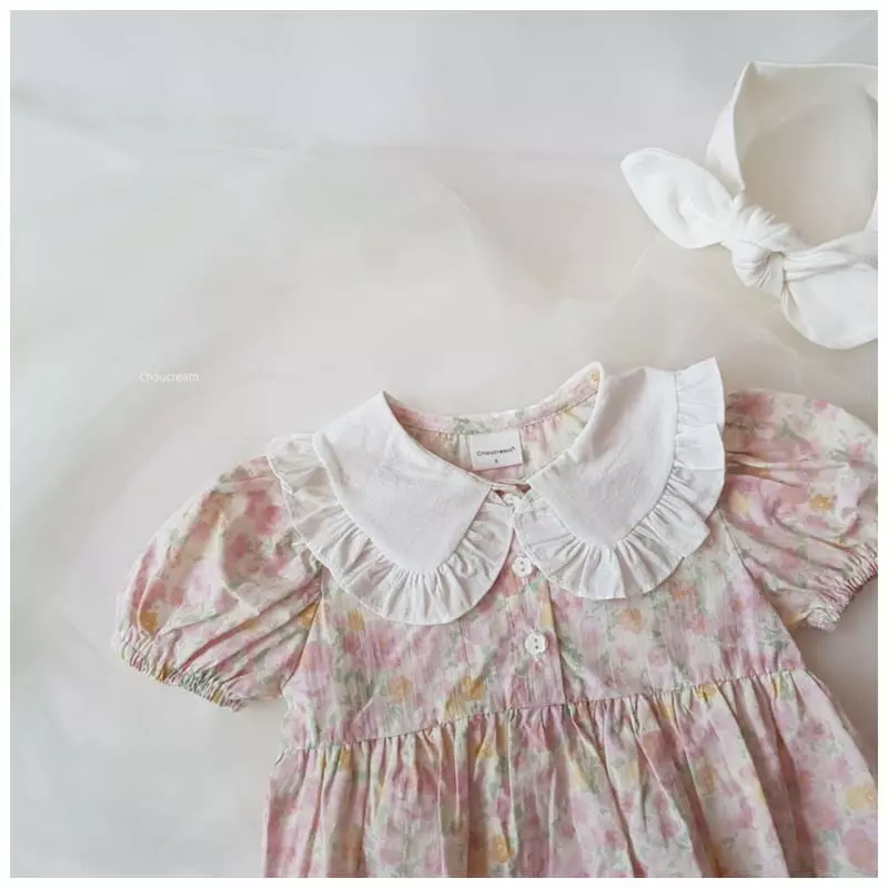 Choucream - Korean Baby Fashion - #babyoutfit - Lady Collar Bodysuit - 4