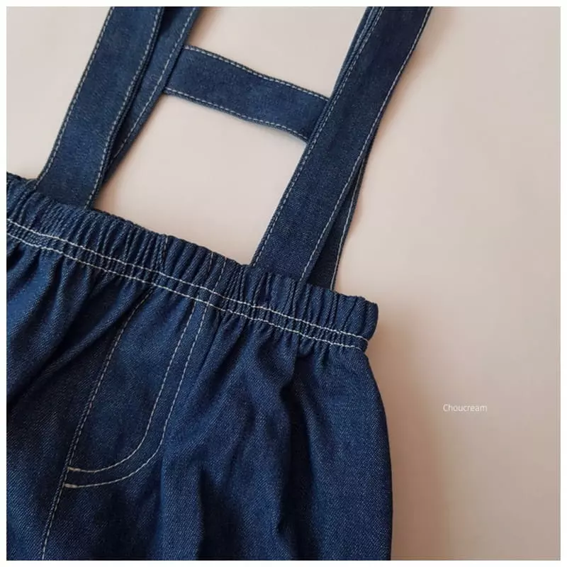Choucream - Korean Baby Fashion - #onlinebabyboutique - Denim Dungarees Bloomer - 9