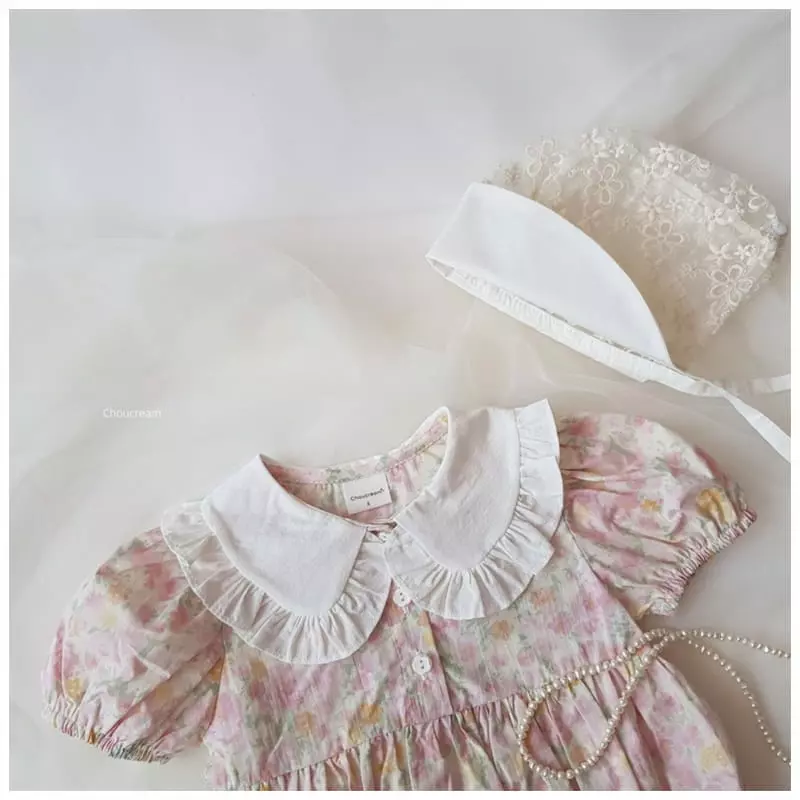 Choucream - Korean Baby Fashion - #onlinebabyshop - Lady Collar Bodysuit - 6