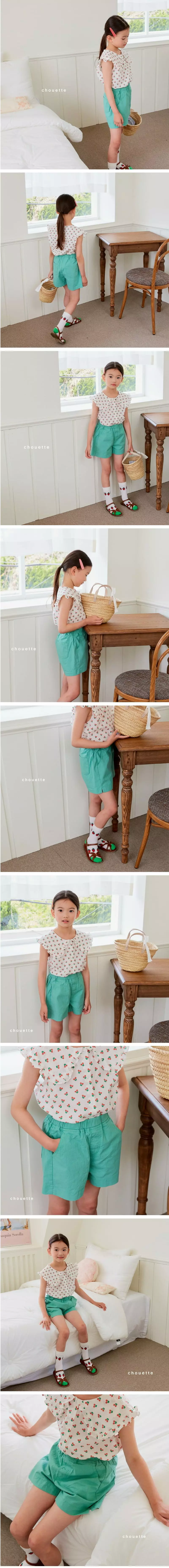 Chouette - Korean Children Fashion - #kidsshorts - Ruffle Sleeveless Blouse