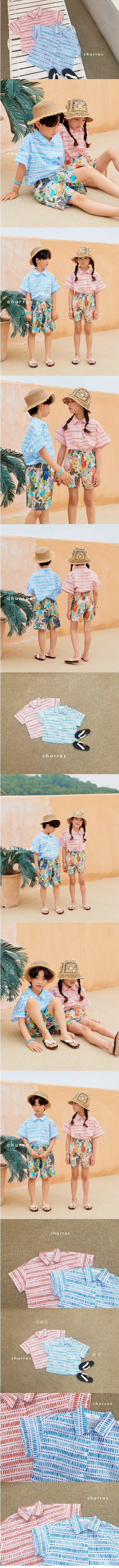 Churros - Korean Children Fashion - #Kfashion4kids - Island Summer Shirt