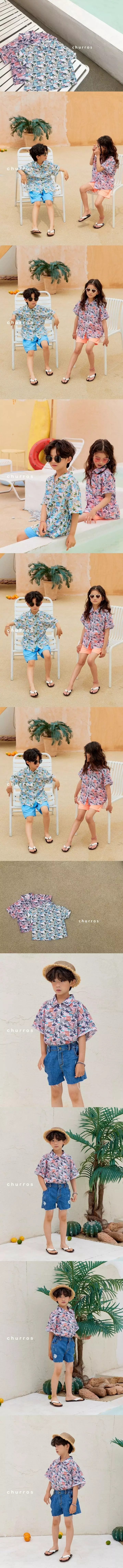 Churros - Korean Children Fashion - #kidzfashiontrend - Palm Beach Shirt