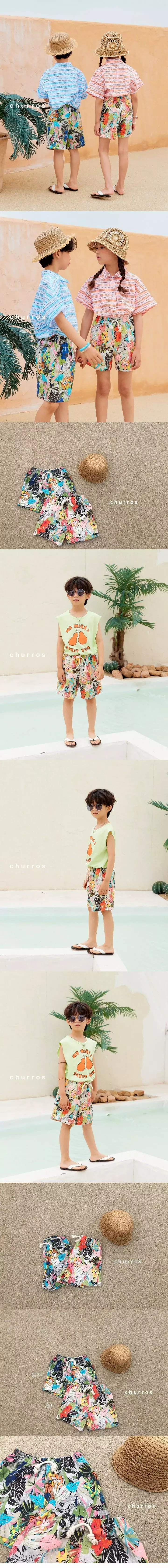 Churros - Korean Children Fashion - #minifashionista - Hawaii Beach Shorts - 2