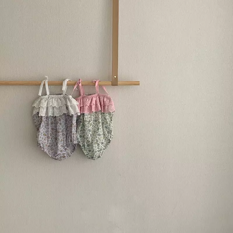 Ciel De Maman - Korean Baby Fashion - #babyfever - Sunny Frill Sleeveless Bodysuit