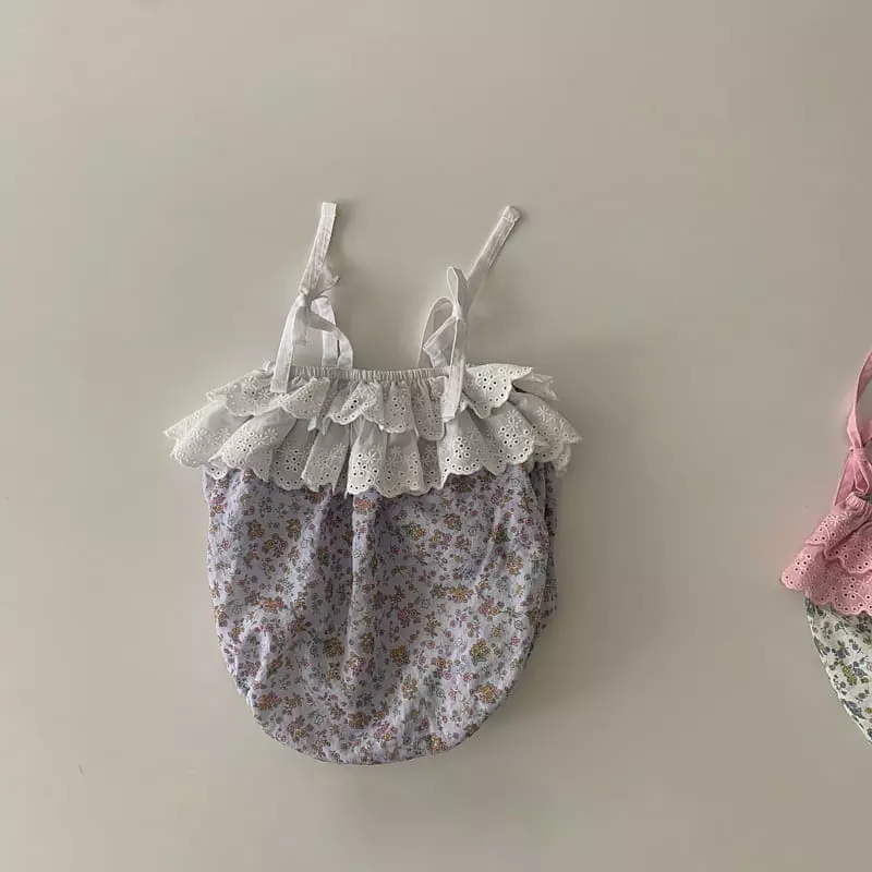 Ciel De Maman - Korean Baby Fashion - #babyootd - Sunny Frill Sleeveless Bodysuit - 5