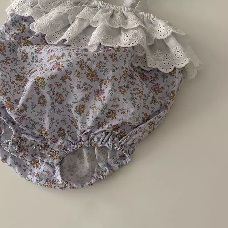 Ciel De Maman - Korean Baby Fashion - #babyoutfit - Sunny Frill Sleeveless Bodysuit - 6
