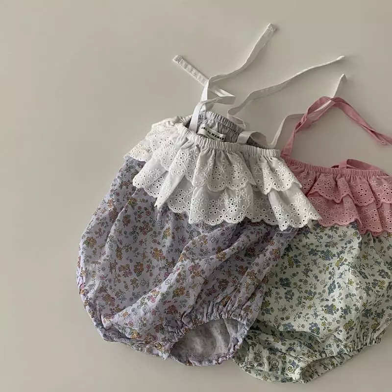 Ciel De Maman - Korean Baby Fashion - #babyoutfit - Sunny Frill Sleeveless Bodysuit - 7