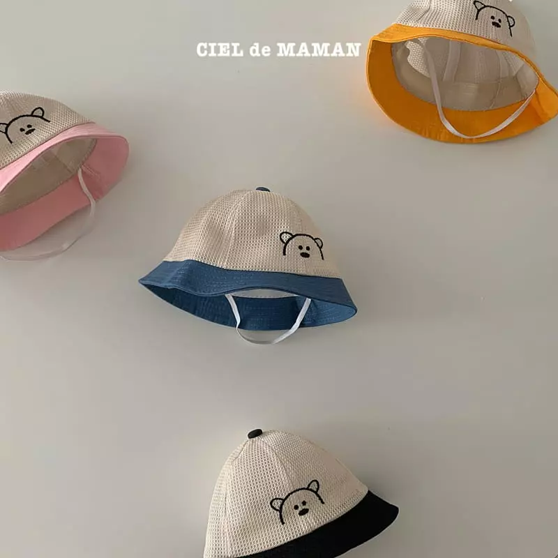Ciel De Maman - Korean Children Fashion - #childofig - Mesh Bear Bucket Hat