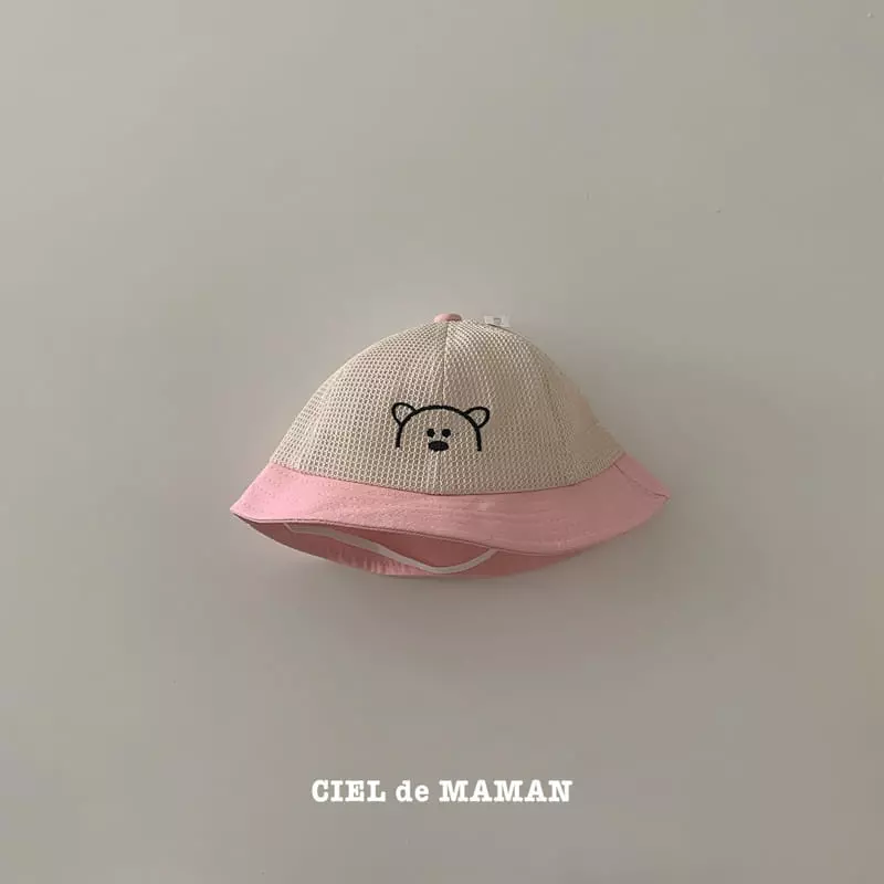 Ciel De Maman - Korean Children Fashion - #childrensboutique - Mesh Bear Bucket Hat - 3