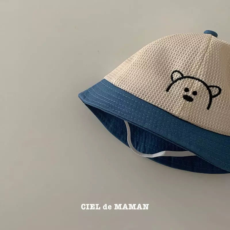 Ciel De Maman - Korean Children Fashion - #childrensboutique - Mesh Bear Bucket Hat - 4