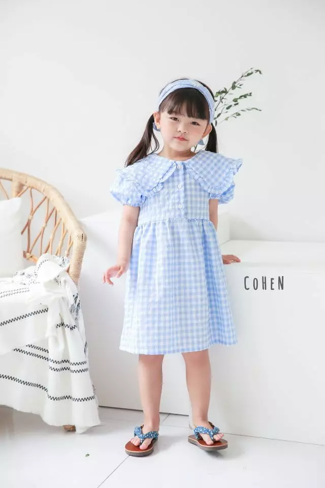 Cohen - Korean Children Fashion - #Kfashion4kids - Check Collar One-piece - 12