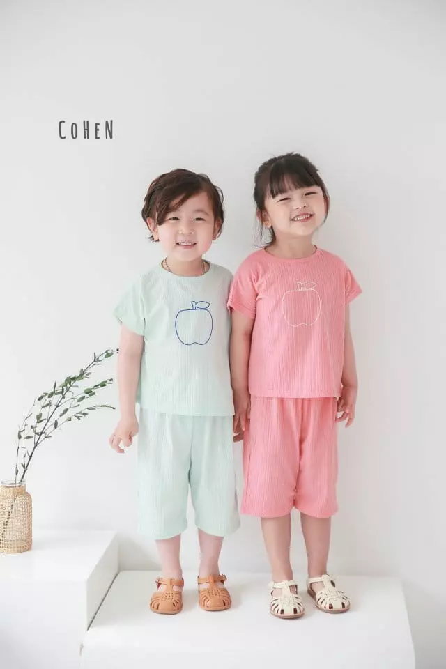 Cohen - Korean Children Fashion - #childofig - Apple Top Bottom Set