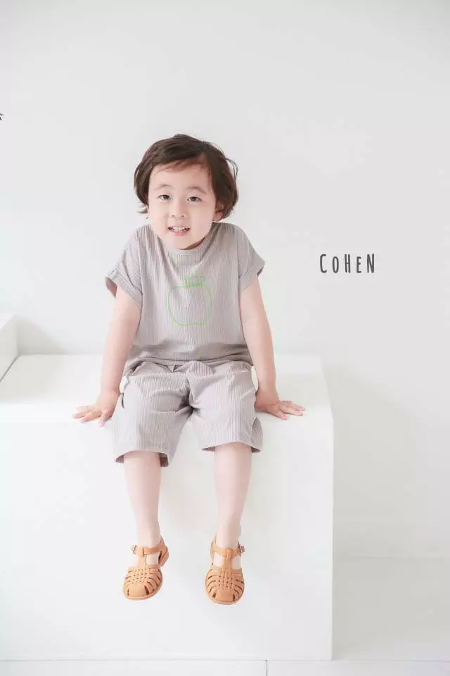 Cohen - Korean Children Fashion - #designkidswear - Apple Top Bottom Set - 4