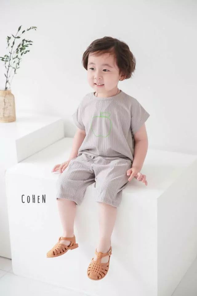 Cohen - Korean Children Fashion - #fashionkids - Apple Top Bottom Set - 5
