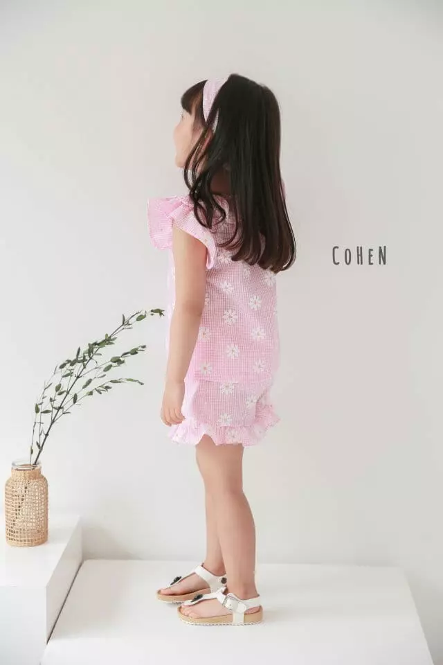 Cohen - Korean Children Fashion - #fashionkids - Daisy Top Bottom Set - 3