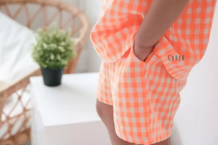 Cohen - Korean Children Fashion - #kidsshorts - Check Sleeveless To Bottom Set - 7