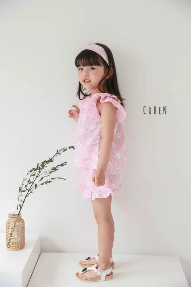 Cohen - Korean Children Fashion - #fashionkids - Daisy Top Bottom Set - 4