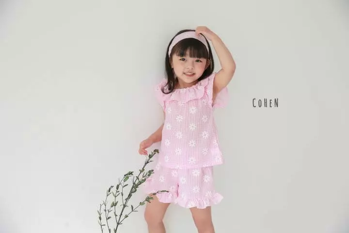 Cohen - Korean Children Fashion - #kidsstore - Daisy Top Bottom Set - 5