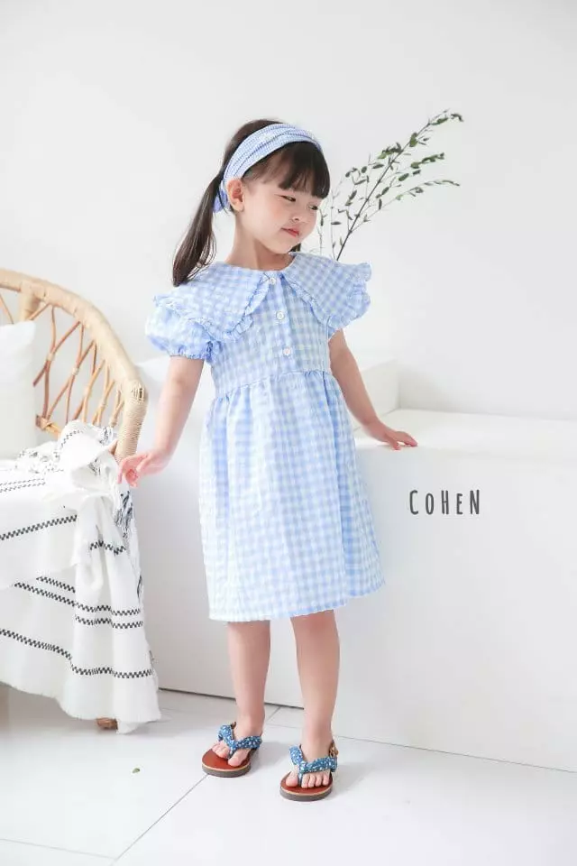 Cohen - Korean Children Fashion - #kidzfashiontrend - Check Collar One-piece - 11