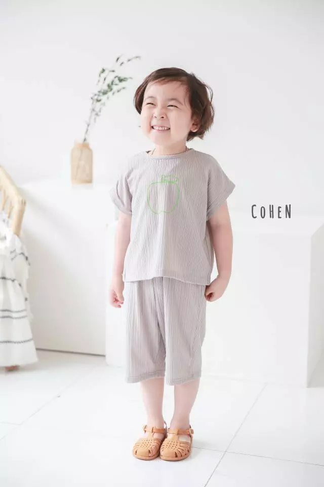 Cohen - Korean Children Fashion - #kidzfashiontrend - Apple Top Bottom Set - 8