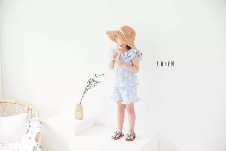 Cohen - Korean Children Fashion - #kidzfashiontrend - Daisy Top Bottom Set - 6