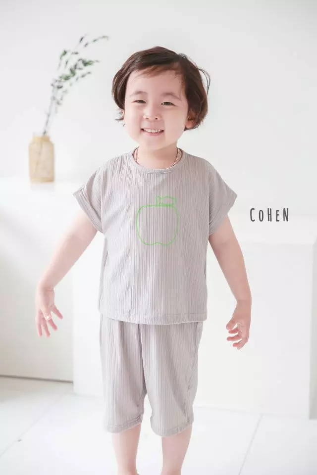 Cohen - Korean Children Fashion - #magicofchildhood - Apple Top Bottom Set - 11