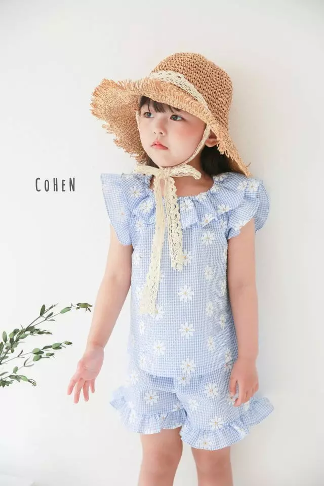 Cohen - Korean Children Fashion - #prettylittlegirls - Daisy Top Bottom Set - 11