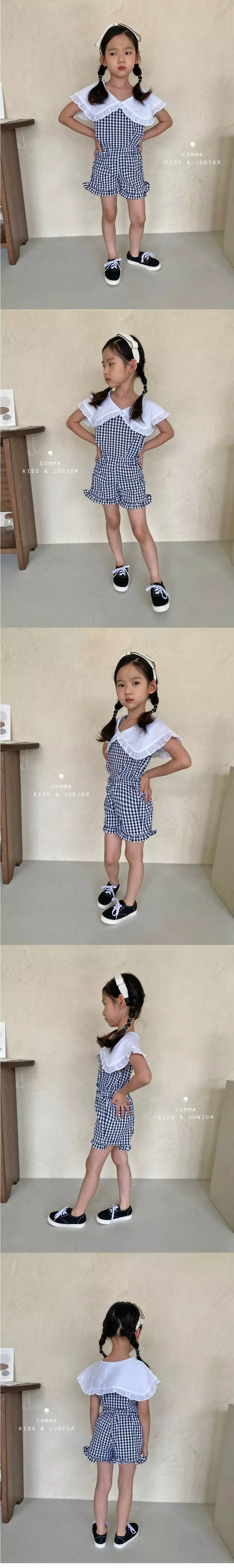Comma - Korean Children Fashion - #Kfashion4kids - Collar Top Bottom Set - 2