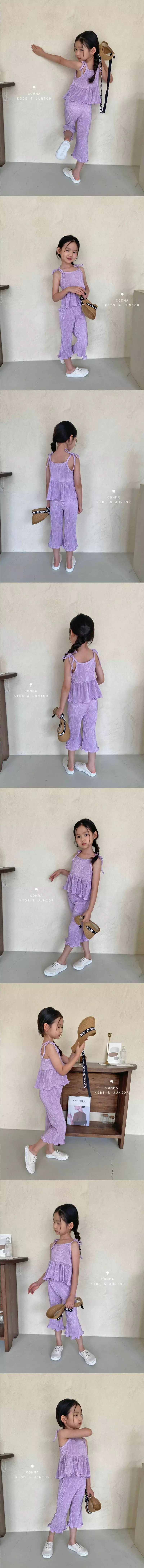 Comma - Korean Children Fashion - #kidsshorts - Muzi Pleats Top Bottom Set